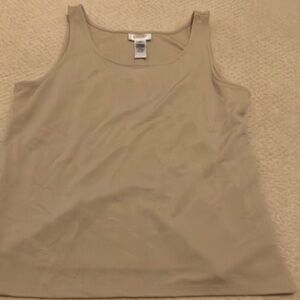 Talbots Tan Sleeveless Tank Top Classic Style